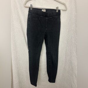 J Crew Black Jeggings Black Denim Leggings Jeans Size 26